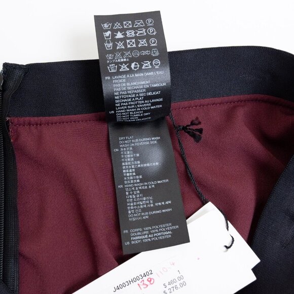 Sandro Pleated Midi Skirt Floral Burgundy Size 1 - Picture 14 of 16